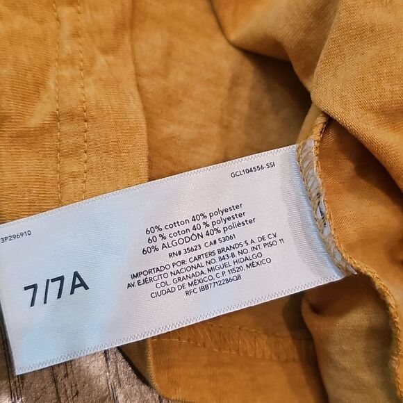 Carter's Mustard Yellow Kid's Polo Shirt Size 7 - Picture 4 of 8